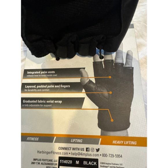 Harbinger Pro Wrist Wraps (114020) Set of 2  size M - NEW - Picture 2 of 5